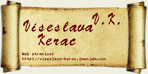 Višeslava Kerac vizit kartica